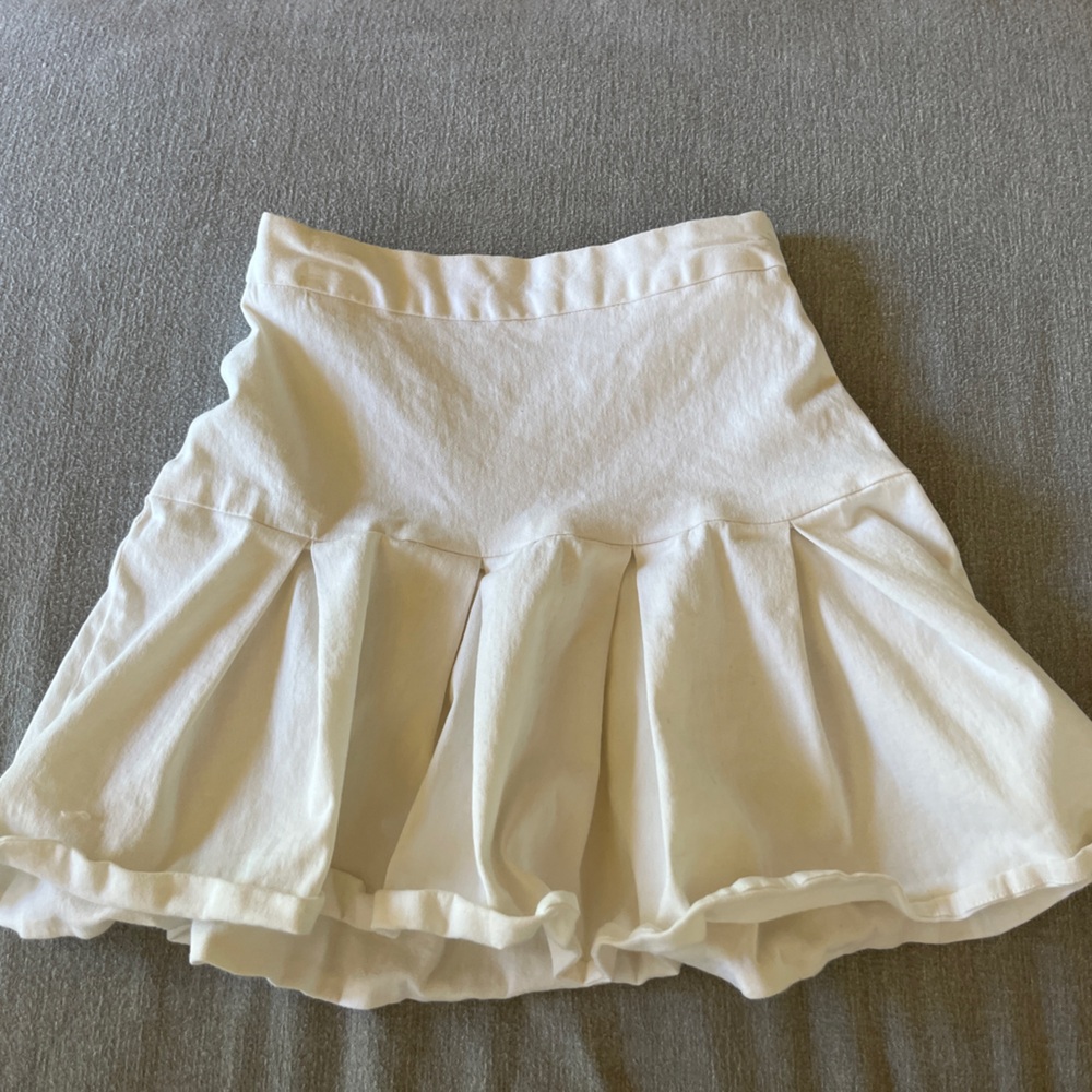 White Jean Skirt
